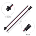 Wesiri 10 Pairs 3pin Jst Sm Female male Connectors 15cm 22awg 3 Pin  Blue