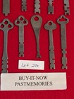 10 Vintage Long Shaft Steel Keys  Old Antique Locks   Key Lot  230