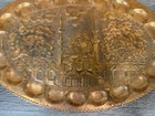 Vintage Hand Engraved Copper Turkish Wall Plate Tray 17x11 5    Made In Turkey