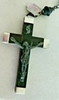 Antique Lourdes Holy Water Relic Rosary With Silver Metal Crucifix   Wood Beads 