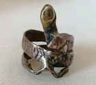 Very Rare Extremely Ancient Viking Bronze Ring Snake Artifact Authentic Amazing