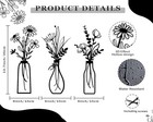  3 Pieces Metal Flowers Wall Arts - Rustic Farmhouse Decor Minimalist Black