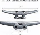 8 Inch Dock Cleat - Weatherproof Galvanized Cast Iron For Marine Pier