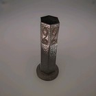 Antique Engraved Art Nouveau Art Deco Metal Sculpted Soliflore Vase - Silver