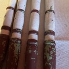 Vintage Lot Of 4 Turned Wood Spindle Balusters Victorian Porch Furniture Craft