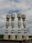 4 Balusters Painted Wood Architectural Salvage Spindles Porch House Trim A6 