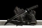 20  all Black Japanese Samurai Sharp Tanto Short Katana Sword 1095 Carbon Steel