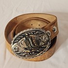  s Philmont - Cimarron  N m  Ps Leather Belt Size 40  Cowboy Boots Buckle