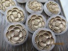 Chanel 10 Buttons Brass Metal Camellia   Cc Front   24mm So Pretty Lot 10