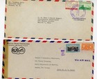 4 Airmail Stamp Covers Panama  1943 1957 1960  New York Ny Dayton Oh Camden Nj