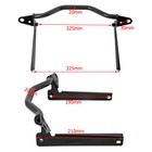 Black Spot Fog Passing Light Mount Bracket For Harley Fatboy Heritage Softail