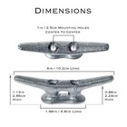 4 Inch Dock Cleats  5-pack Galvanized Iron Boat Cleat For Or Decorative Appli