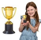 Small Gold Trophies - 12 Pack   4   Plastic  Bulk Mini Trophy Cups 