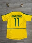 Nike Brazil Jersey Ronaldinho  11 Yellow Cbf Football Shirt Men Size L