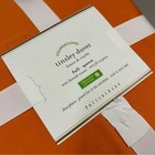 Pottery Barn Foundations Tinsley Duvet Cover Bedding Full Queen Orange White Nwt