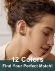12 Pairs Silver Surgical Steel Stud Earrings Set Women Men 12 Colors Cz Studs