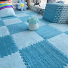 Plush Interlocking Puzzle Floor Mat Soft Foam Carpet Tiles Kids Play Room Decor