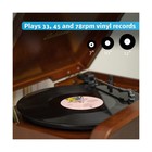 Electrohome Kingston 7-in-1 Vintage Vinyl Record Player Stereo System With 3-   