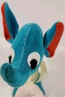 Tiny Vtg 1960s Dream Pets  Kamar   Blue Green Elephant  Stuffed 3    Exc Velvet