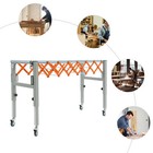 Adjustable Roller Conveyor Table Flexible Roller Conveyor 18-51inch W 4 Wheels