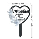 Buoonyer Stake Graves Cemetery Decorations - Grandma 11 X 7 9 Inches  Black 