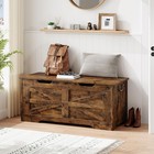 39 4  Storage Chest Wooden Bench Toy Chest Box Organizer W  Safety Hinge 350 Lbs