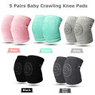 5 Pairs Crawling Knee Pads Safety Anti-slip Walking Leg Elbow Protector For Baby
