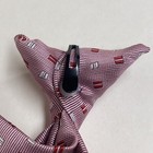Neck Tie   Clip On Boys Kids Size 10 5    3 To 6 Year Old Pink Red Geometric D4