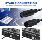 12pcs Dmx Cables 10ft 3m 3-pin Signal Xlr Connection Stage Par Light Cable Wire