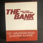 Vintage C1970 s-80 s Full Matchbook  the Bank  First Trust   Savings Of Glenview