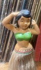 1960s Hawaii Aloha Hula Girl Dancing Nodder Bobble Figure Grass Skirt Kn Japan