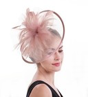 Elegant Women s Fascinator Hat With Feathers   Veil - Tea Party  Cocktail  Churc