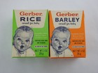 Vintage Gerber Baby Care Gift Set Rice Barley Cereal Shampoo Lotion Brush Comb