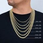14k Yellow Gold 3mm-12 5mm Miami Cuban Link Chain Necklace Mens Women 16 - 30 