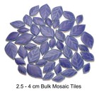250g Leaf Shape Ceramics Mosaic Tiles  2 5 - 4 Cm Bulk Mosaic Tiles  Dark Blue