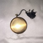 Vintage Gold Tone Decorative Compact Case With Rhinestone And Pearl Decoration