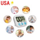 2x Digital Kitchen Timer Magnetic Cooking Lcd Large Count Down Clear Alarm Egg