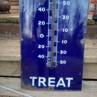 Rare Vintage 1930s Chew Mail Pouch Tobacco  Porcelain Thermometer Sign No Tube