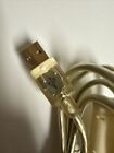 Vintage Usb Extension Cable Oem Apple Logo Clear  Vtg 3 Feet