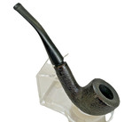 Vintage Estate Tobacco Pipe Rusticated Slight Bent Billiard Unmarked Shell Briar