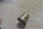 Antique Simons Brothers Sterling Silver Daisy Or Pansy Floral Thimble Size 11