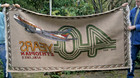 1946-1986 Handmade Advertising Rug For 40th Anniversary Of Ethiopian Airlines