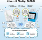 Ai Voice Sticker Printer For Kids  Portablethermal Printer With Display Screen 