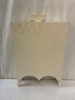 Vintage White Painted Wood Portable Sewing   Makeup   Jewelry Storage Box