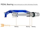 Aluminum Carbon Road Mtb Mountain Bike Bicycle Pedal 3 Bearing Flat Pedals Gray