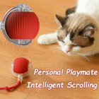 Cat Interactive Ball Toys Automatic Rolling Ball Faux Tail Rechargeable Smart Pe