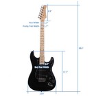 6 String Electric Guitar Beginner Kit Solid Body With Accessories Black