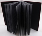 Red 32 Page Hardcover Stamp Stock Book  Black Pages  9 Strips page  Lighthouse