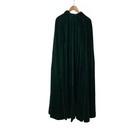 Vintage Green Velvet Hooded Maxi Opera Cloak Cape Women 1629
