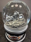 Hallmark Harley Davidson Bike Deluxe Water Globe 1990 Fat Boy Light Sound Nib